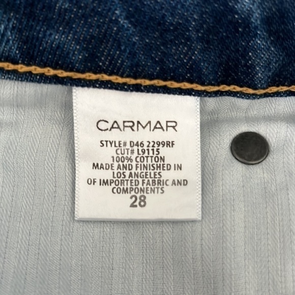 CARMAR Jeans Juliet Boyfriend Relaxed Fit High Rise Reflective Stripes Size 28 - Picture 10 of 13